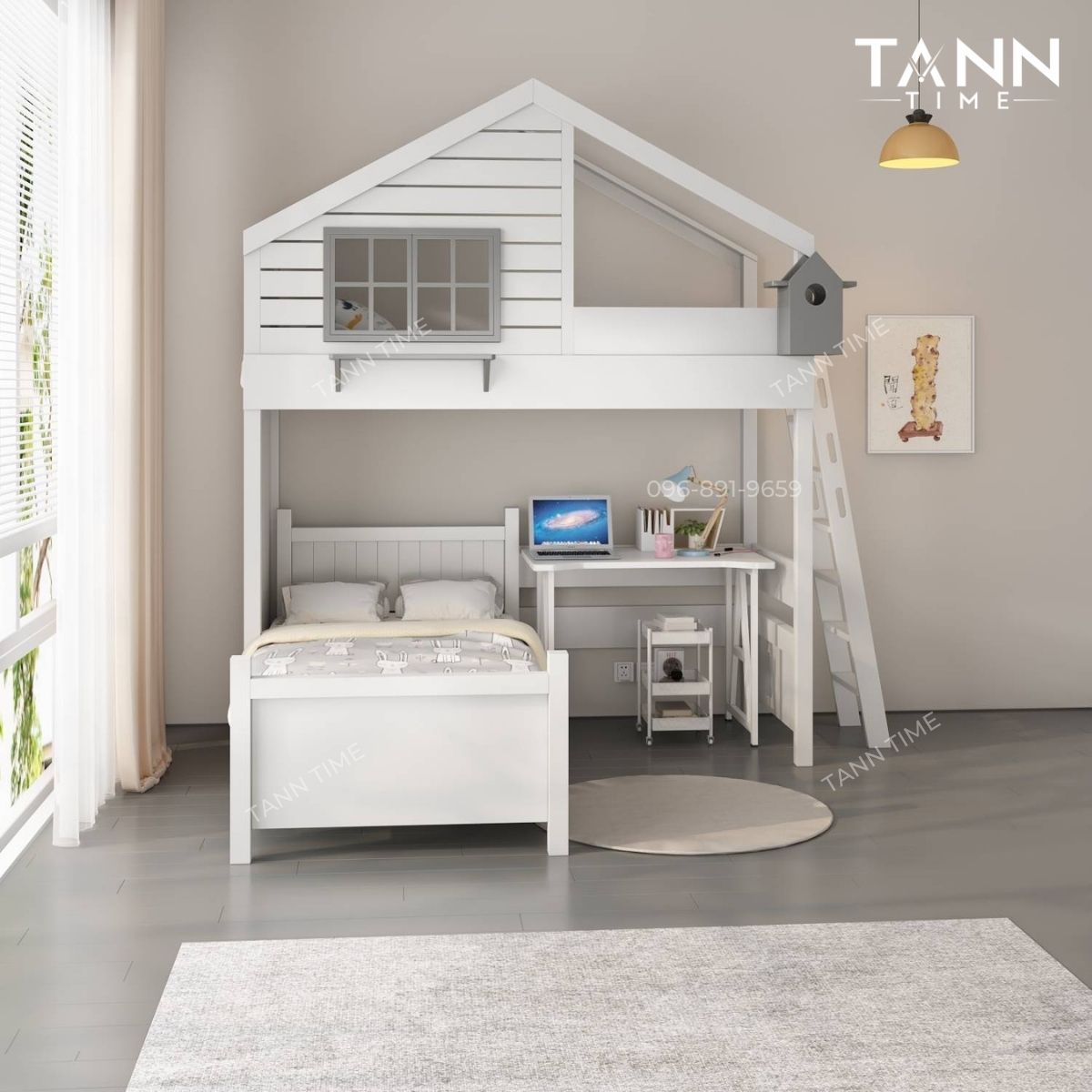 HB-T012-1 House BunkBed บ้านเตียง2ชั้น(เตียงแยก) : HB-T012
